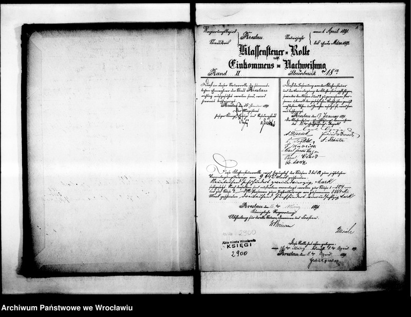 image.from.unit.number "Klassensteuerolle nebst Einkommens Nachweisung"