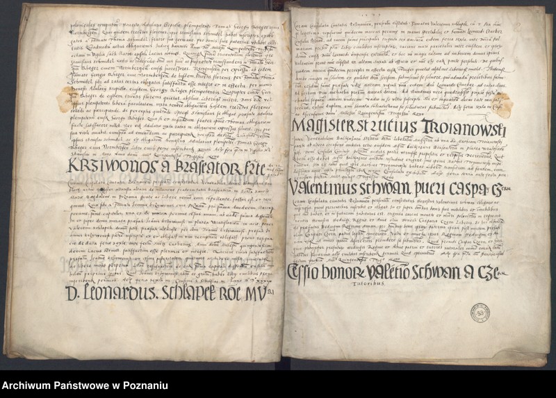 Obraz 7 z jednostki "Liber obligacionum, decretorum, quietationum, contractuum, bona immobilia, summas pecuniaris ac res ad diuturnitatem pertinentes continens coram spectabili consulatu Posnaniensi ...signo B."