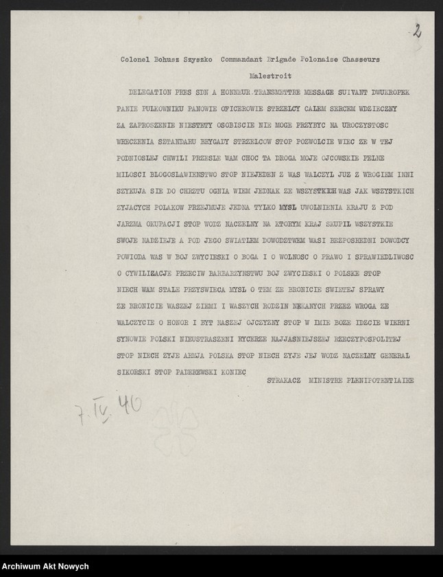 image.from.unit.number "Bohusz-Szyszko (pułkownik, dowódca Brygady Podhalańskiej); (odpowiedź)"