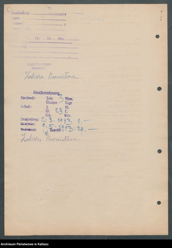 image.from.unit.number "[Akta osobowe więźnia - Żabicka Bronisława, zam. Łódź]"