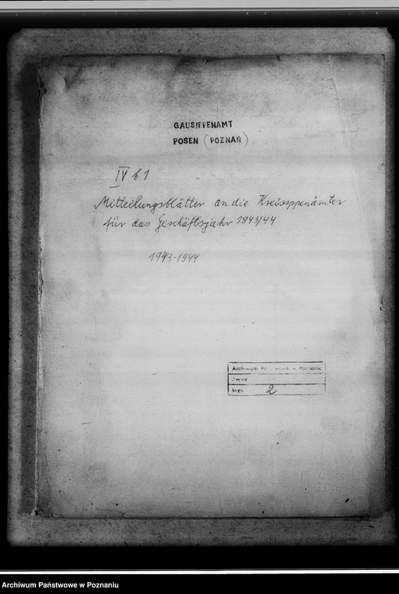Obraz 4 z jednostki "Mittelungsblätter an die Kreissippenämter für das Geschäftsjahr 1943/44"