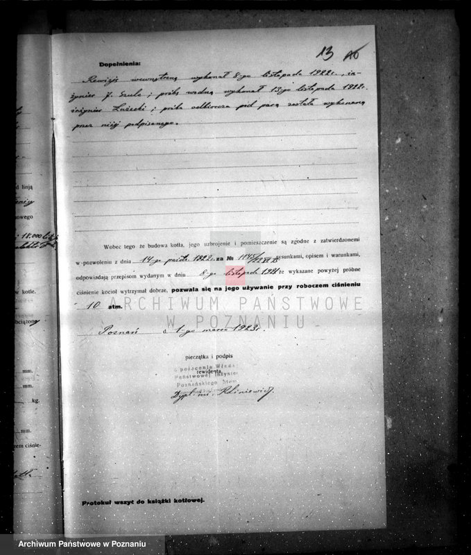 Obraz 16 z jednostki "H. Cegielski - T. A. Oddział III - Poznań nr woj 50 nr kotła 807"