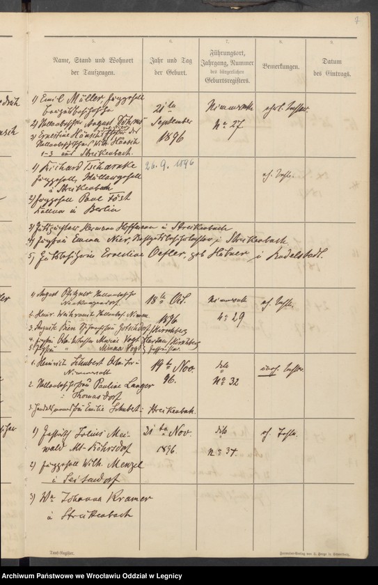 image.from.unit.number "Tauf-Register der Evangelischen Kirche zu Streckenbach"