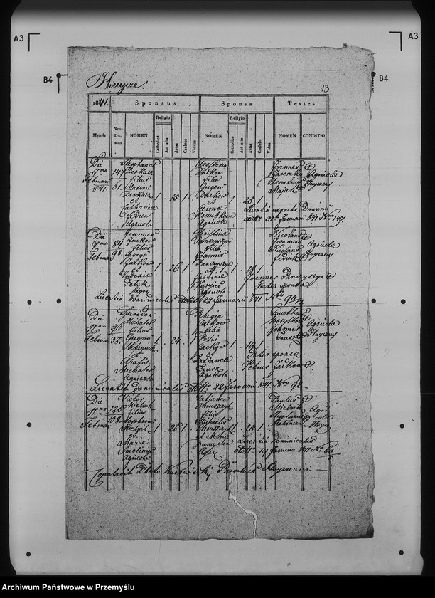 Obraz 18 z jednostki "[Kopie ksiąg metrykalnych parafii Hujcze z filią Zaborze (dekanat Rawa Ruska)]"