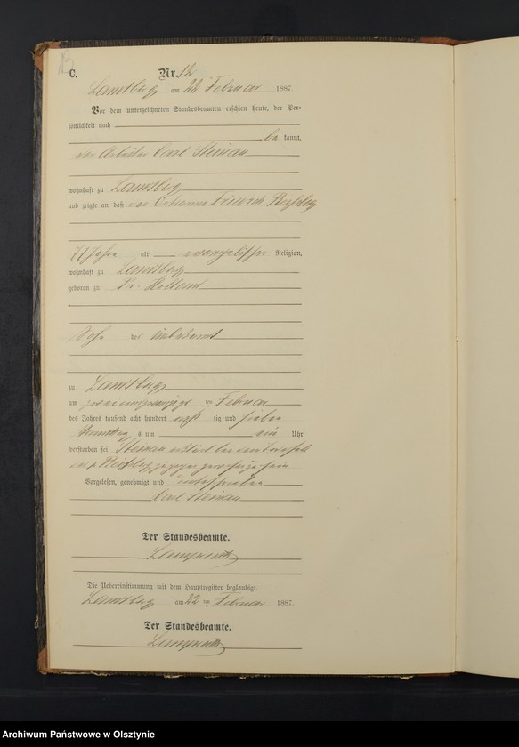 image.from.unit.number "Sterbe-Neben-Register Nr 1 - 71"
