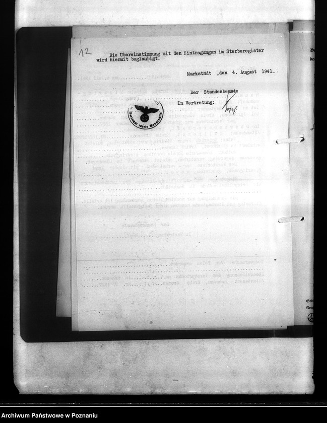 Obraz 17 z jednostki "Wykazy miejscowych Niemców, którzy zginęli w 1939 roku. Kreis Wongrowitz (Wągrowiec)"