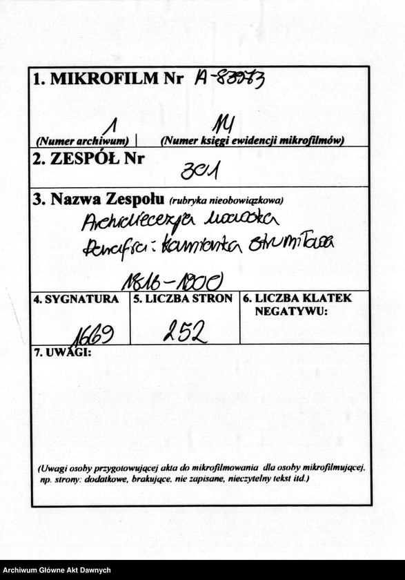 image.from.unit.number "Parafia: Kamionka Strumiłowa. Dekanat: Gliniany. Księga metrykalna urodzeń 1816-1861, ślubów 1818-1899 i zgonów 1816-1900 dla wsi Budki Nieznanowskie* i Majdan."