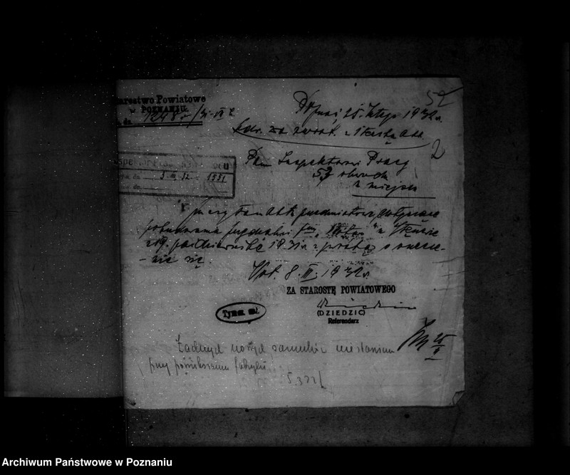 Obraz 7 z jednostki "Zatwierdzenie projektu urządzania zakładu przemysłowego Firmy Płótno S. Akcyjna W Stęszewie powiat poznański nr 516"