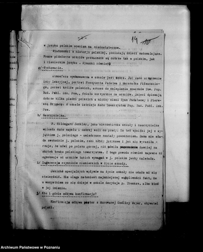 Obraz 18 z jednostki "Prywatna Szkoła Powszechna z niemieckim językiem nauczania Owińska powiat Poznański"