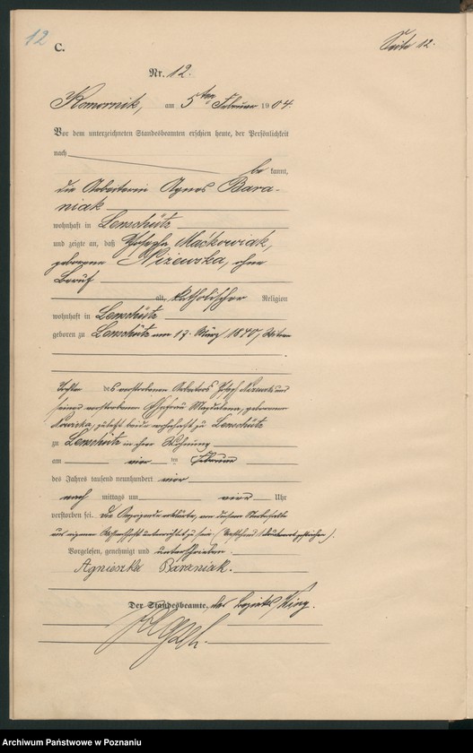 Obraz 15 z jednostki "Sterbe-Haupt-Register"
