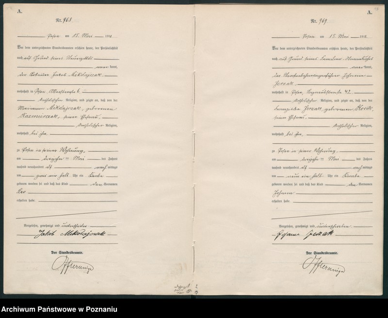 Obraz 9 z jednostki "Księga miejscowa urodzeń tom III [Rejestr główny urodzeń]"