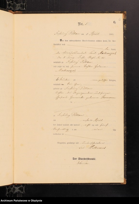 image.from.unit.number "Sterbe-Haupt-Register Nr 1 - 9"