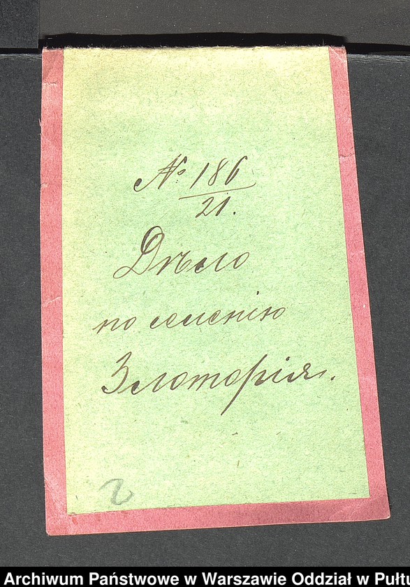image.from.unit.number "O urządzaniu chłopów byłej rządowej własności Złotoryja i folwarku Złotoryja, wchodzących w skład byłej ekonomi Brok, gm.Orło"
