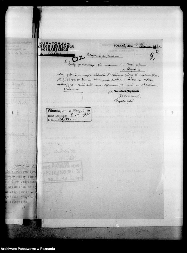 Obraz 15 z jednostki "Państwowe Gimnazjum imienia Przemysława - Rogoźno"