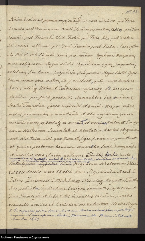 image.from.unit.number "[Kopia wierzytelna przywileju Augusta III, króla polskiego, z dnia 25 kwietnia 1763 roku, potwierdzającego prawa i wolności miasta Krzepic, sporządzona 11 lipca 1836 roku przez Augustyna Śliwińskiego]"