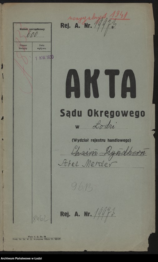 image.from.unit.number "Abel Mekler- drobna sprzedaż manufaktury bawełnianej i półwełnianej"