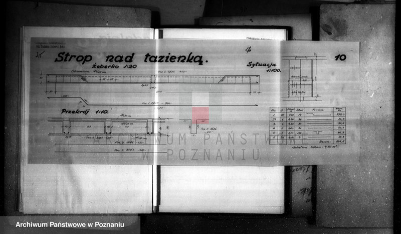 Obraz 17 z jednostki "Rysunki konstrukcyjne do obliczenia statycznego konstrukcji i żelbetonowych przy przebudowie budynku administracyjnego fabryki maszyn H. Cegielski S. A. Poznań Oddział w Rzeszowie"