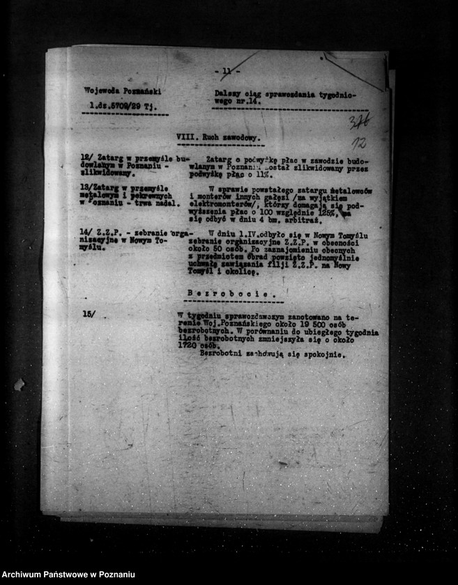 image.from.unit.number "Sprawozdania sytuacyjne tygodniowe za czas od 29 marca 1929 r. do dnia 25 kwietnia 1929 r. /nr 14-17/"