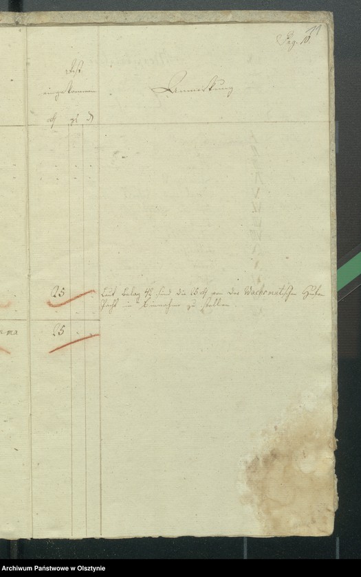 image.from.unit.number "Kirchen Rechnung über Einnahme und Ausgabe bei der ewangelischen deutschen und polnischen Kirche zu Riesenburg"