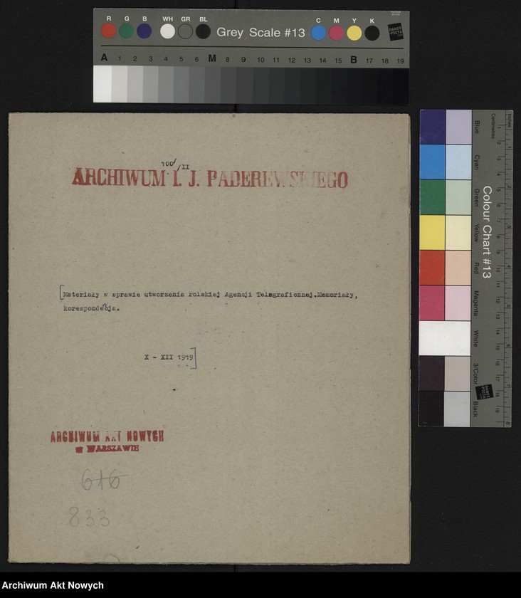 image.from.unit.number "Materiały w sprawie utworzenia Polskiej Agencji Telegraficznej. Memoriały, korespondencja"