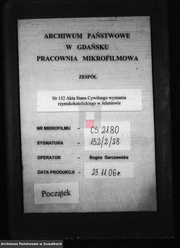 Obraz 1 z jednostki "[Dokumenty do akt małżeństw wyznania rzymskokatolickiego parafii w Jeleniewie]"