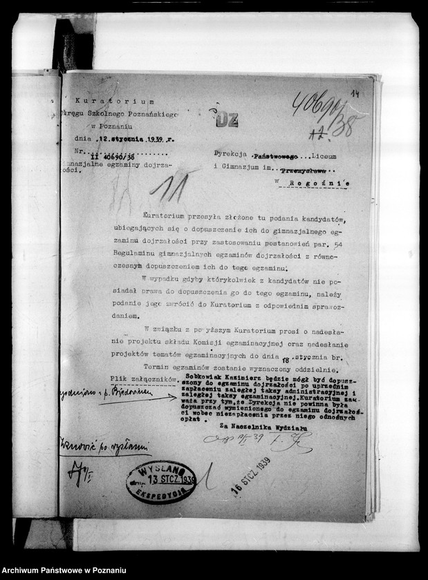 Obraz 17 z jednostki "Podstawowe Liceum i Gimnazjum Koedukacyjne- Rogoźno [spis abiturientów i eksternistów]"