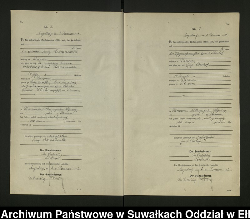 image.from.unit.number "[Sterbe - Register (Neben - Register) Standesamt Angerburg einschl. der Bezirke Gross Strengeln, Kehlen und Prinowen]"
