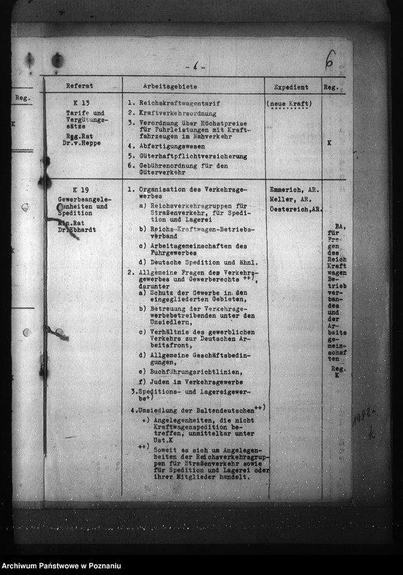 Obraz 10 z jednostki "Podział czynności dla Abteilung für Kraftverkehr und Strassenwesen w Reichsverkehrministerium"