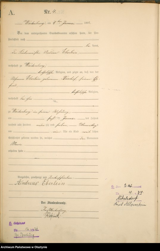 image.from.unit.number "Geburts-Haupt-Register Nr 1 - 194"