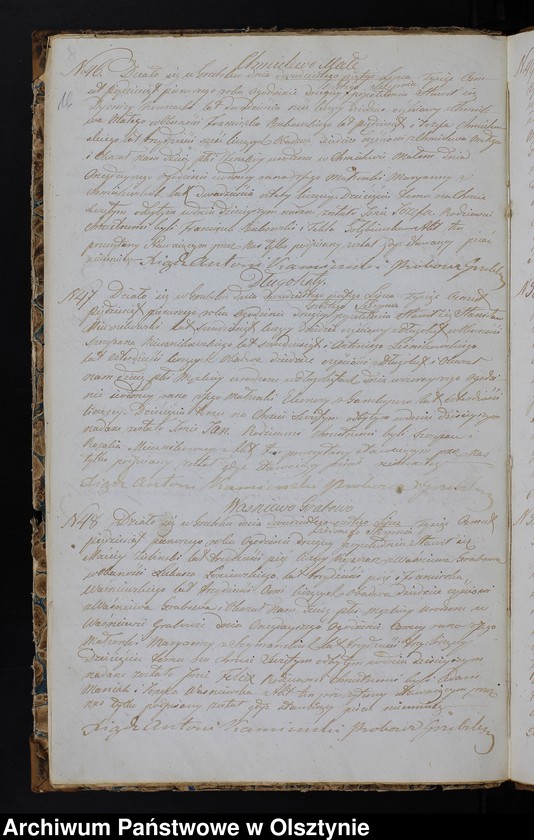 image.from.unit.number "Duplikat Aktów Urodzenia, Zaślubień, Zeyścia za Rok 1851 z Parafij Grzebskiey"