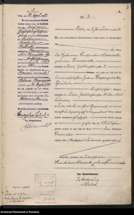 Obraz 5 z jednostki "Księga miejscowa urodzeń tom I [Rejestr główny urodzeń]"