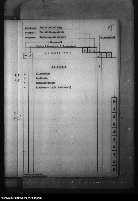 Obraz 19 z jednostki "Aktenplan der - Preisbildungsstelle"