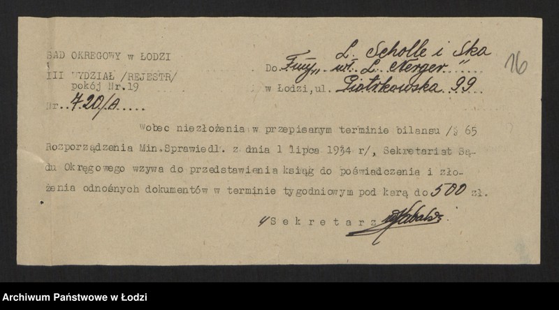 Obraz 18 z jednostki "L. Schollc i S-ka- magazyn robótek ręcznych"