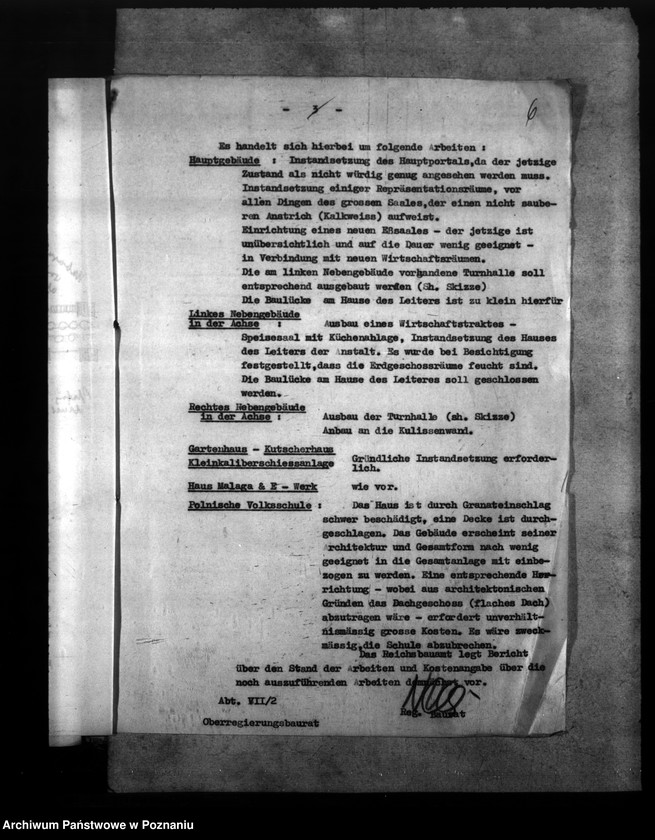 Obraz 10 z jednostki "Prace budowlane w zakładzie wychowawczym NSDAP w Rydzynie"