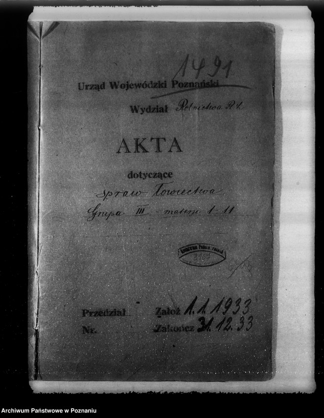 Obraz 4 z jednostki "/Spisy/ spraw łowiectwa grupa III materia 1-12"