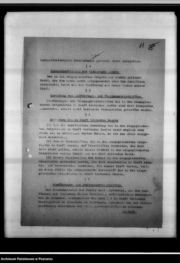 Obraz 15 z jednostki "Einführung des deutschen Rechts im Wartheland."