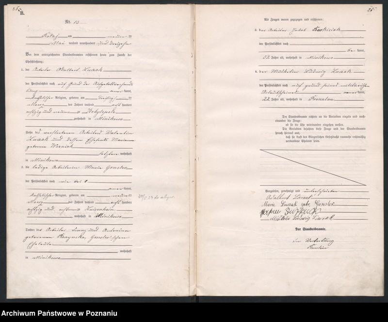 Obraz 15 z jednostki "Księga miejscowa małżeństw [Rejestr główny małżeństw]"