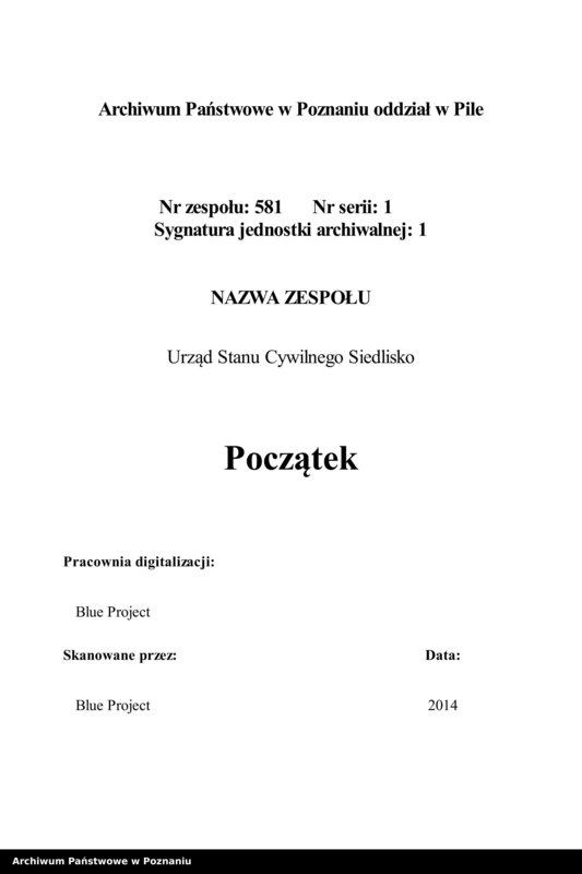 Obraz z zespołu "Urząd Stanu Cywilnego Siedlisko"