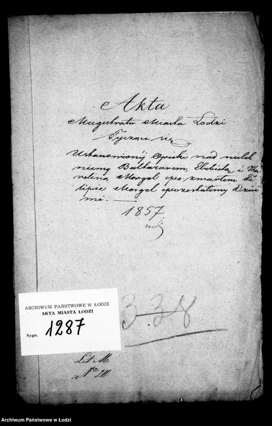 Obraz 4 z jednostki "Akta tyczące się ustanowienia opieki nad nieletnimi Baltazarem, Elżbietą i Karoliną Morgel po zmarłym Filipie Morgel"