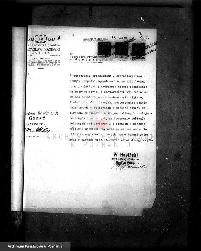 Obraz 7 z jednostki "Warsztat wulkanizacyjny J. Dabrowskiego w Gostyniu nr woj. kotła 6508"