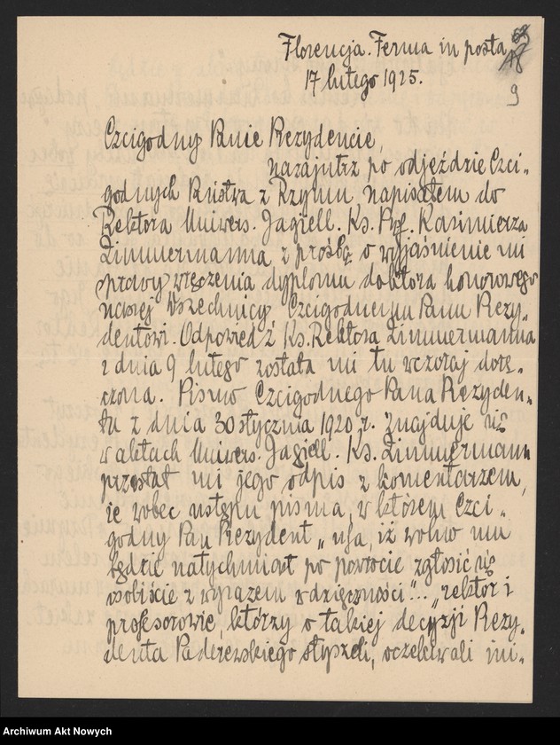 image.from.unit.number "Korespondencja dotycząca nadania dyplomów doktoratów honoris causa przez Uniwersytet Jagielloński, Uniwersytet Poznański i Uniwersytet Warszawski; Są 2 dyplomy: UW i UP - przechowywany oddzielnie (duży format)"