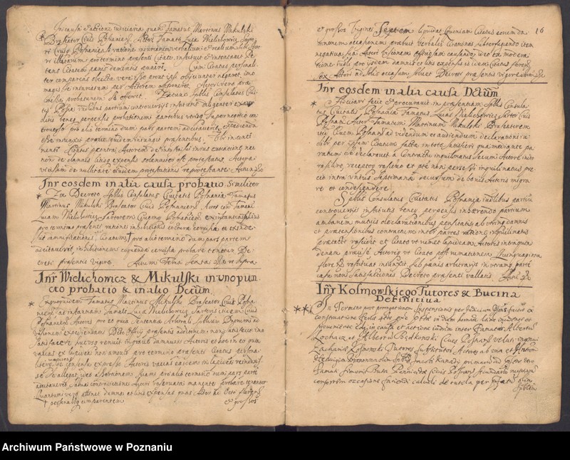 Obraz 18 z jednostki "Protocolon officii consularis Posnaniensis."