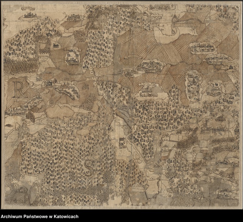 image.from.unit.number "Mapa pszczyńskiego wolnego państwa stanowego ["Ichnoorthografia Plesniaca"] Andreasa Hindenberga z 1636 roku"