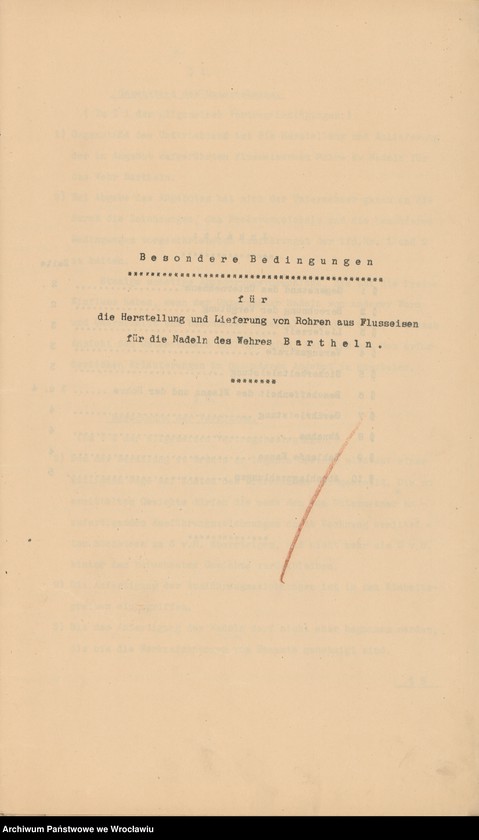 image.from.unit.number "Besondere Bedingungen für die Herstellung und Lieferung von Rohren aus Flusseisen f2r die Nadeln des Wehres Bartheln"