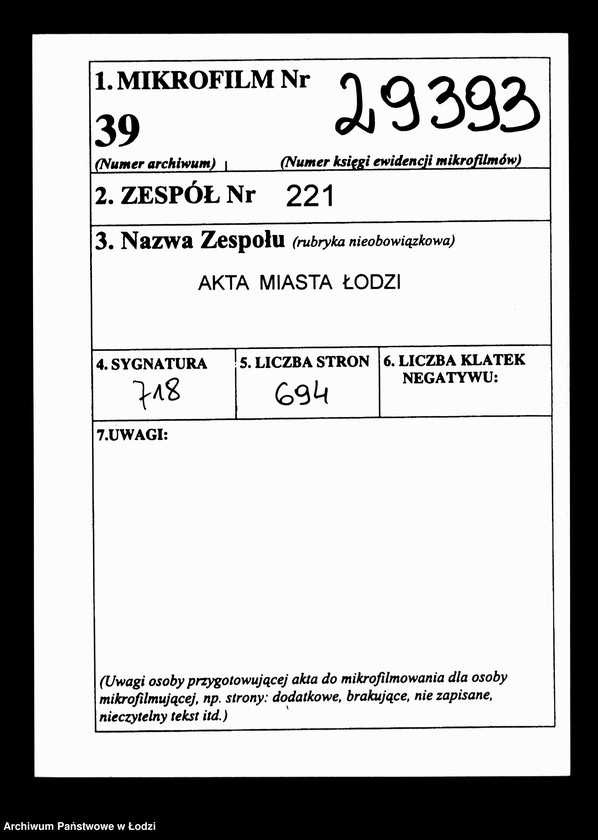 Obraz 2 z jednostki "Akta tyczące się zażaleń"