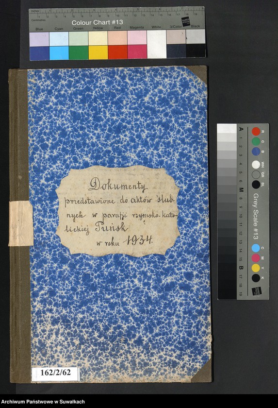 Obraz 2 z jednostki "Dokumenty przedstawione do aktów ślubnych w parafji rzymsko-katolickiej Puńsk w roku 1934"