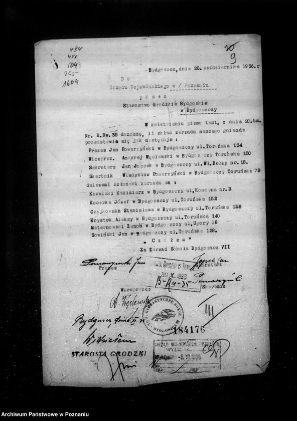 Obraz 14 z jednostki "/Towarzystwo Gimnastyczne Sokół VII Bydgoszcz /Zimne Wody i Małe Bartodzieje/ - rejestracja/"