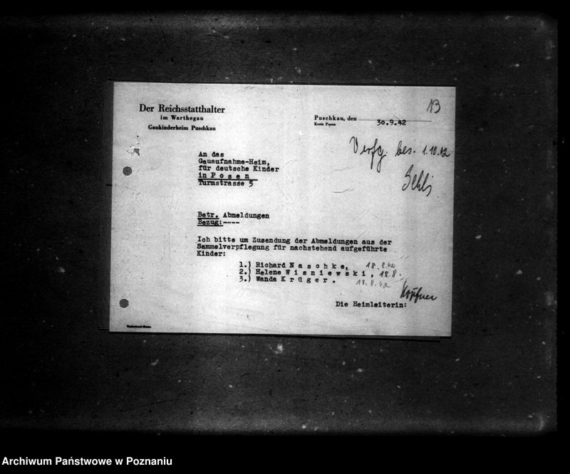 Obraz 17 z jednostki "Schriftwechsel mit anderen. [Korespondencja z innymi zakładami opiekuńczymi]."