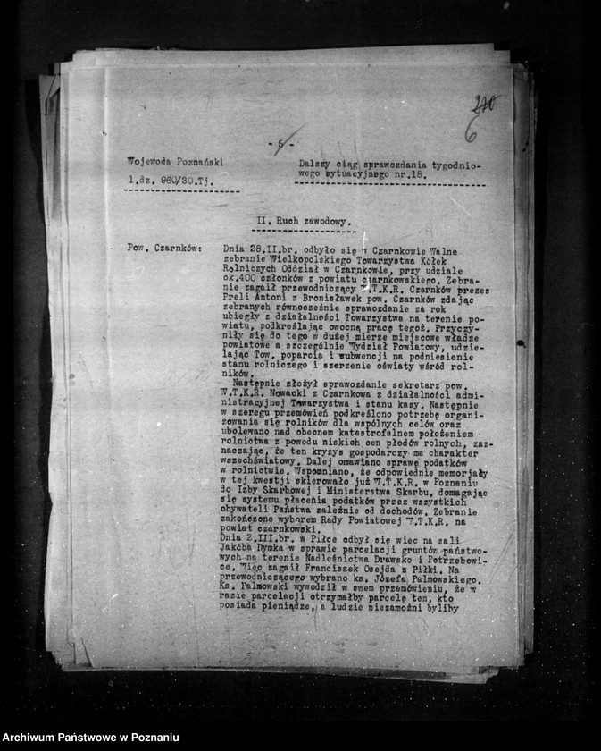 Obraz 10 z jednostki "Sprawozdania sytuacyjne tygodniowe za czas od 1 marca do dnia 28 marca 1930 r. /nr 18-21/"