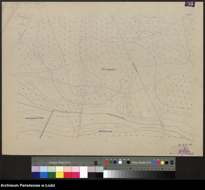 Obraz 1 z jednostki "Plan m. Łodzi 1:2000 z oznaczeniem podziału miasta na Obwody Komitetów Blokowych. Sekcja NO91"
